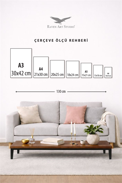 A4 Çerçeve Ekonomik Ermitaj Siyah