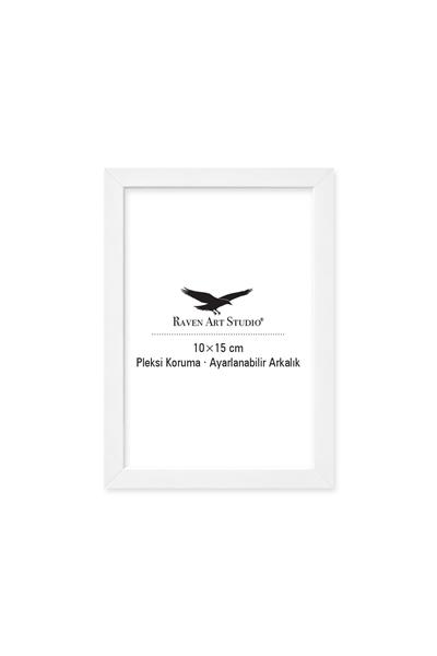 Ermitaj 10cm x 15cm Beyaz Resim Fotoğraf Belge Poster Evrak Çerçevesi Korumalı Kırılmaz Pleksi Cam