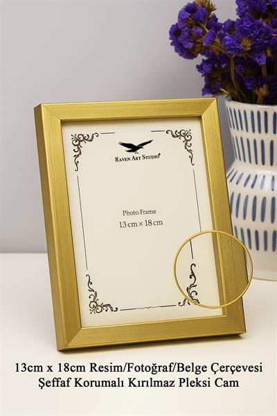 Ermitaj Altın 3lü Set 10x15cm + 13x18cm + 15x21cm Korumalı Kırılmaz Pleksi Cam