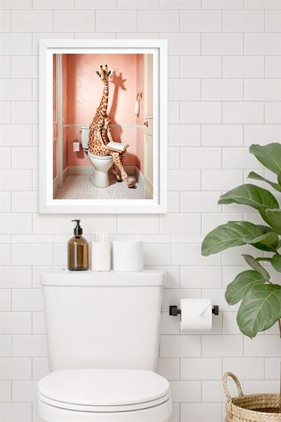 KOI Art Design Giraffe Tablo + Ermitaj A3-30x42 cm Beyaz Çerçeve