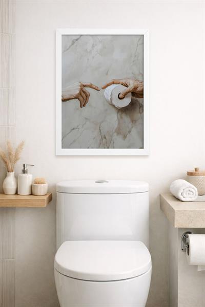 KOI Art Design Holy Roll Tablo + Ermitaj A3-30x42 cm Beyaz Çerçeve