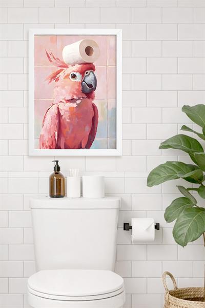 KOI Art Design Parroll Tablo + Ermitaj A3-30x42 cm Beyaz Çerçeve