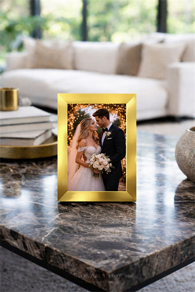 Potala 10x15cm Altın Resim Fotoğraf Belge Poster Evrak Çerçevesi Korumalı Kırılmaz Pleksi Cam