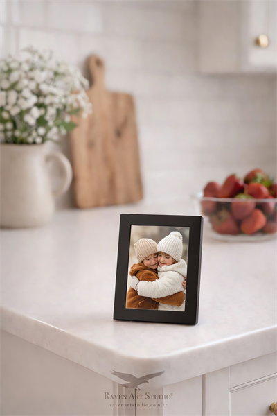 Potala 10x15cm Siyah Resim Fotoğraf Belge Poster Evrak Çerçevesi Korumalı Kırılmaz Pleksi Cam