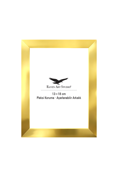 Potala 13x18cm Altın Resim Fotoğraf Belge Poster Evrak Çerçevesi Korumalı Kırılmaz Pleksi Cam