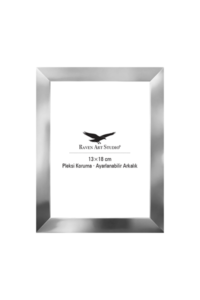 Potala 13x18cm Gümüş Resim Fotoğraf Belge Poster Evrak Çerçevesi Korumalı Kırılmaz Pleksi Cam