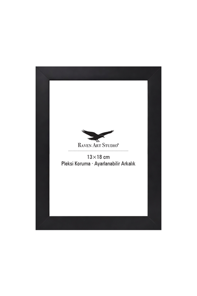 Potala 13x18cm Siyah Resim Fotoğraf Belge Poster Evrak Çerçevesi Korumalı Kırılmaz Pleksi Cam
