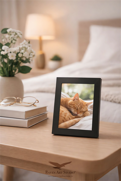 Potala 13x18cm Siyah Resim Fotoğraf Belge Poster Evrak Çerçevesi Korumalı Kırılmaz Pleksi Cam