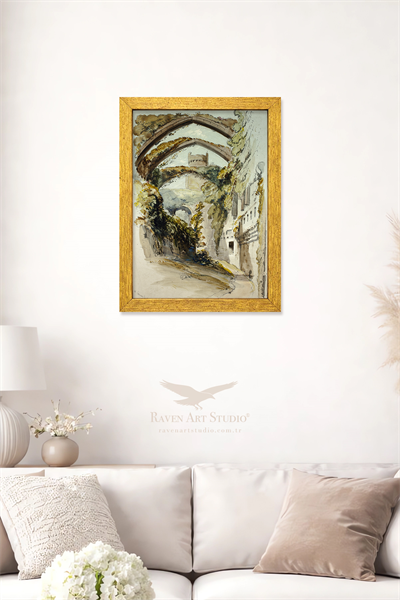 Potala A3-30x42cm Antik Altın Resim Fotoğraf Belge Poster Evrak Çerçevesi Korumalı Kırılmaz Pleksi Cam