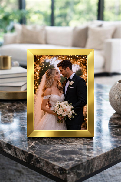 Potala A5-15x21cm Altın Resim Fotoğraf Belge Poster Evrak Çerçevesi Korumalı Kırılmaz Pleksi Cam