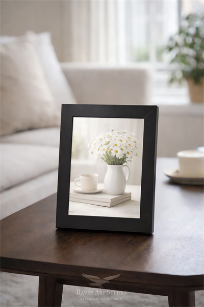 Potala A5-15x21cm Siyah Resim Fotoğraf Belge Poster Evrak Çerçevesi Korumalı Kırılmaz Pleksi Cam