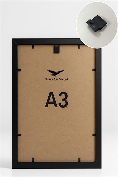 Modern A3-30x42cm Antik Altın Korumalı Kırılmaz Pleksi Cam Resim Fotoğraf Belge Poster Evrak Çerçevesi