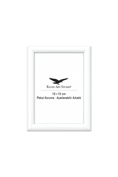 Pergamon 10x15cm Beyaz Resim Fotoğraf Belge Poster Evrak Çerçevesi Korumalı Kırılmaz Pleksi Cam