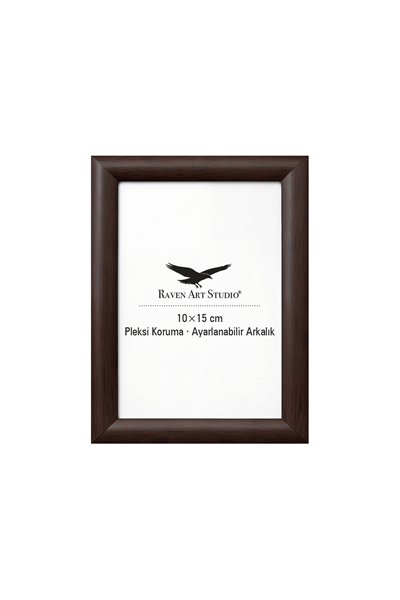 Pergamon 10x15cm Kahverengi Resim Fotoğraf Belge Poster Evrak Çerçevesi Korumalı Kırılmaz Pleksi Cam