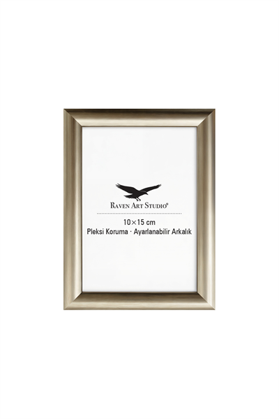 Pergamon 10x15cm Platin Resim Fotoğraf Belge Poster Evrak Çerçevesi Korumalı Kırılmaz Pleksi Cam