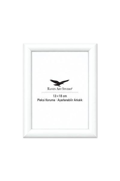 Pergamon 13x18cm Beyaz Resim Fotoğraf Belge Poster Evrak Çerçevesi Korumalı Kırılmaz Pleksi Cam