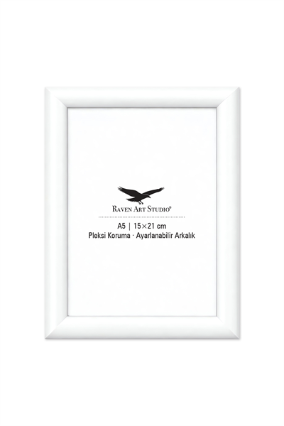 Pergamon 15x21cm Beyaz Resim Fotoğraf Belge Poster Evrak Çerçevesi Korumalı Kırılmaz Pleksi Cam