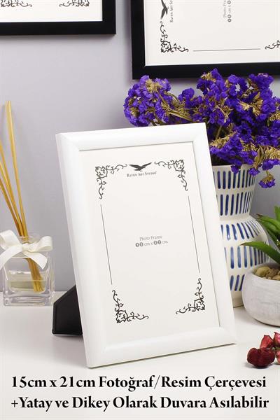 Pergamon 15x21cm Beyaz Resim Fotoğraf Belge Poster Evrak Çerçevesi Korumalı Kırılmaz Pleksi Cam