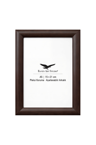 Pergamon 15x21cm Kahverengi Resim Fotoğraf Belge Poster Evrak Çerçevesi Korumalı Kırılmaz Pleksi Cam