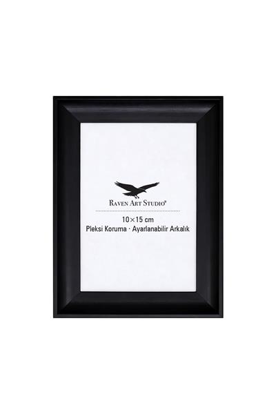Pyramid 10x15cm Siyah Resim Fotoğraf Belge Poster Evrak Çerçevesi Korumalı Kırılmaz Pleksi Cam