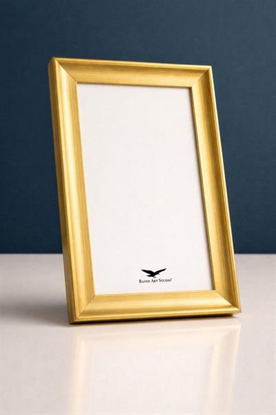 Pyramid A4-21x30cm Altın Resim Fotoğraf Belge Poster Evrak Çerçevesi Korumalı Kırılmaz Pleksi Cam