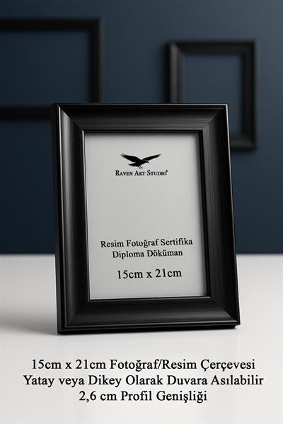 Pyramid Siyah 3lü Set 10x15cm + 13x18cm + 15x21cm Korumalı Kırılmaz Pleksi Cam