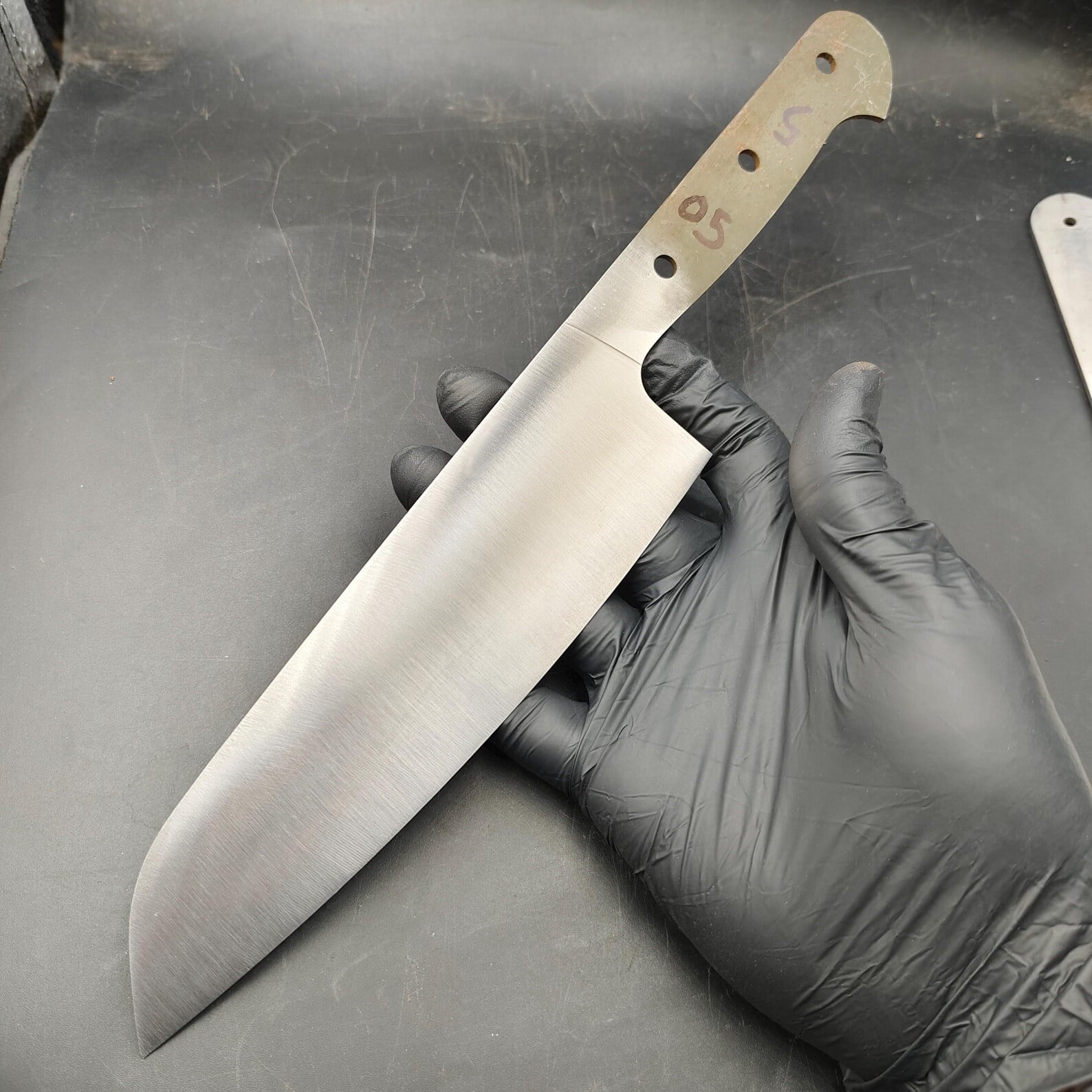 4116 Full Tang Santoku Chef Knife Blank - KC05