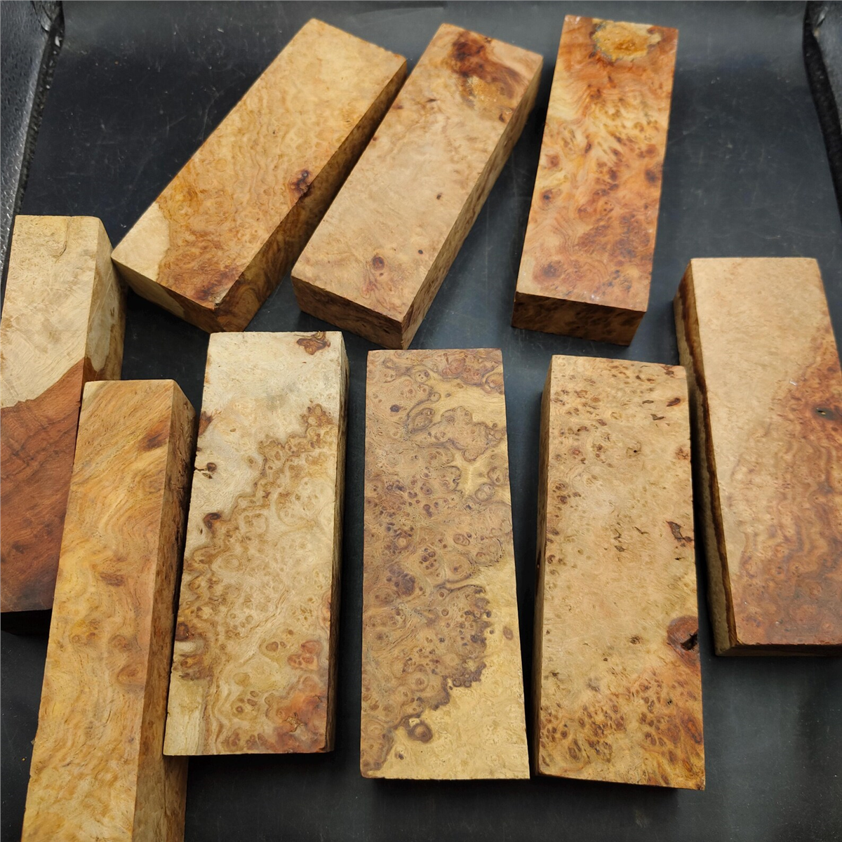 DRY Amboyna Burl Wood Block for Knife Handles