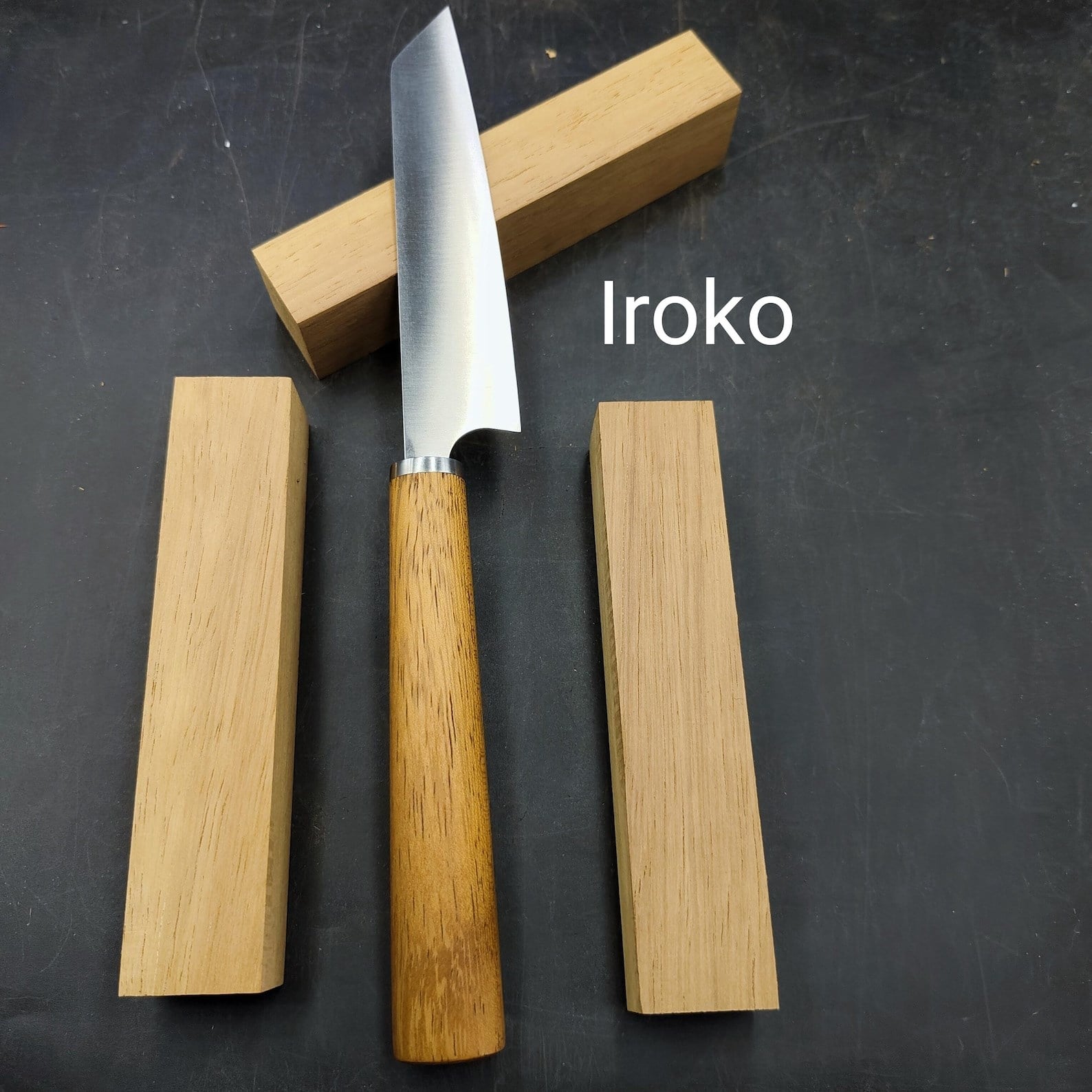 DRY Iroko (African Teak) Wood Block for Chef Knife Handles - 25x30x140