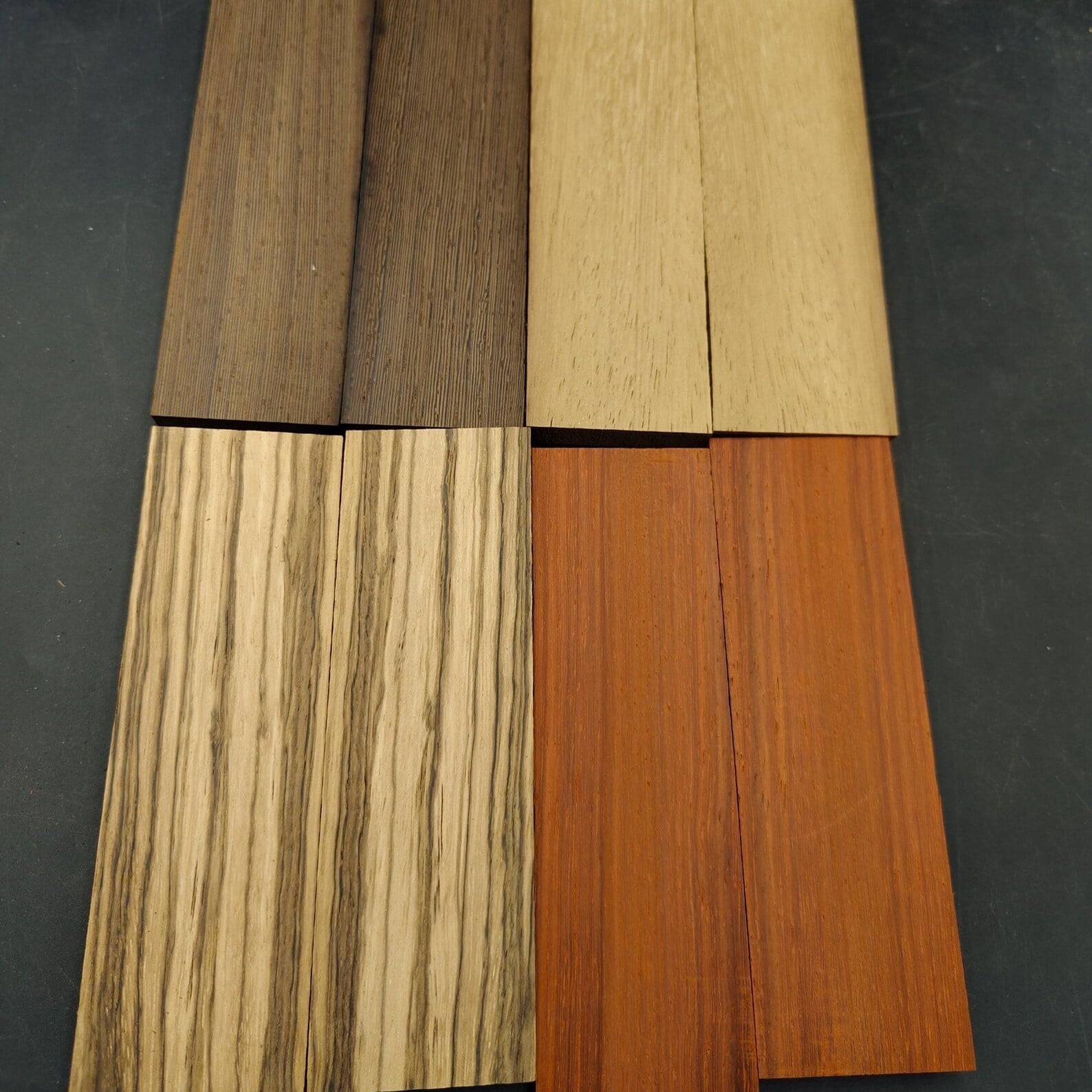 DRY Padauk Knife Scales - Twin Pair