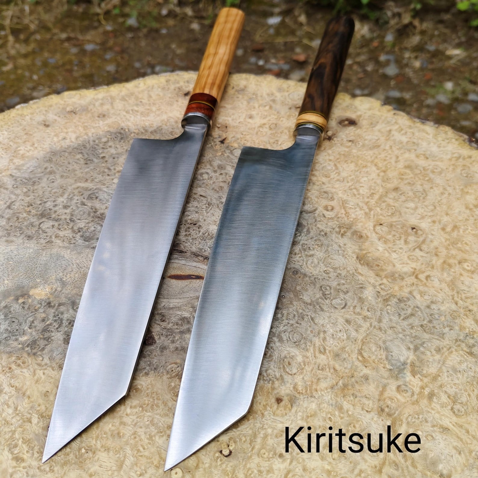 Handmade Japanese Chef Knife - Kiritsuke, Olive Wood Handle
