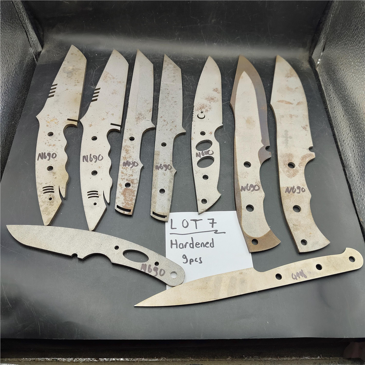 Knife Blank LOT, 9 Pieces, N690 - BLOT07