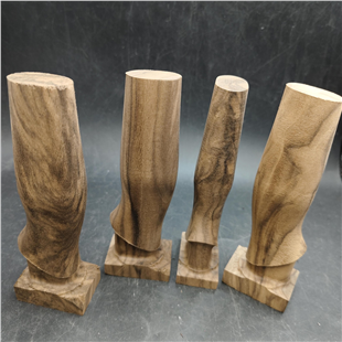 CNC Pre-Shaped Turkish Walnut Knife Handle - Hidden Tang
