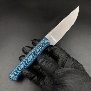 Custom Paring Knife - Blue-Black HPL Handle
