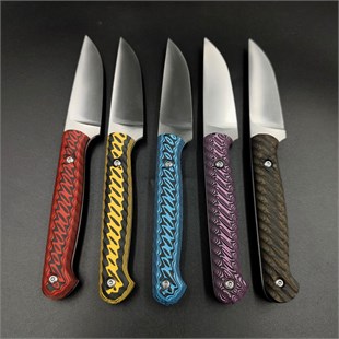 Custom Paring Knife - Blue-Black HPL Handle