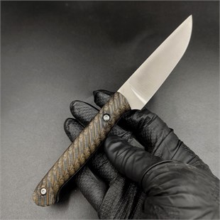 Custom Paring Knife - Brown-Black HPL Handle