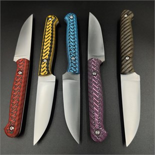 Custom Paring Knife - Brown-Black HPL Handle