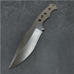 D2 Stonewash Knife Blank - DI07