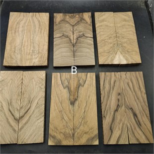 DRY Turkish Walnut Knife Scales - B grain, Twin Pair