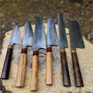 Handmade Japanese Chef Knife - Gyuto, Walnut Wood Handle