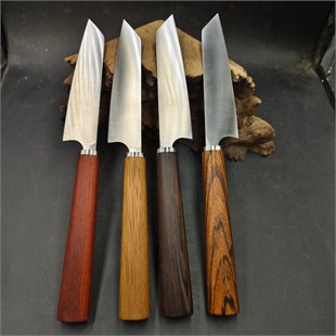 Handmade Japanese Petty Kiritsuke Knife - Wenge Wood Handle