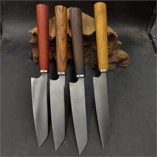 Handmade Japanese Petty Kiritsuke Knife - Wenge Wood Handle