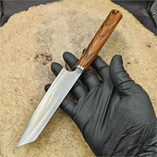 Handmade Japanese Petty Kiritsuke Knife - Zebra Wood Handle