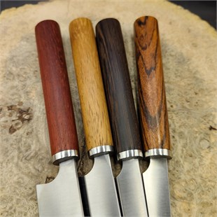 Handmade Japanese Petty Kiritsuke Knife - Wenge Wood Handle