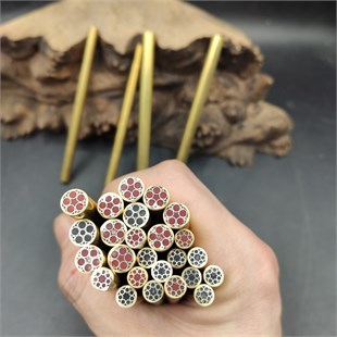 Mosaic Pin - Red 6mm (15/64)