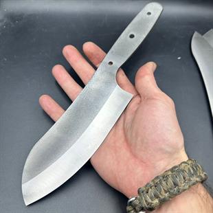 N690 Rounded Chef Knife Blank Full Tang Blade - NC09