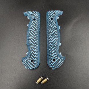 Pre-Shaped Kitchen Knife Handle - Blue-Black HPL, Ready to Install