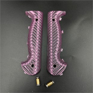 Pre-Shaped Kitchen Knife Handle - Pink-Black HPL, Ready to Install