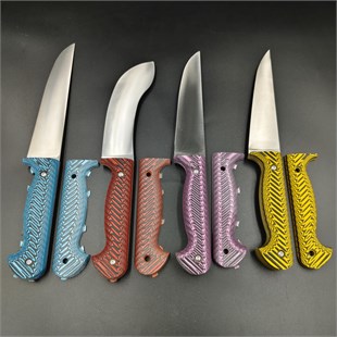 Pre-Shaped Kitchen Knife Handle - Pink-Black HPL, Ready to Install