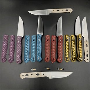 Pre-Shaped Paring Knife Handle - Red-Black HPL, Ready to Install